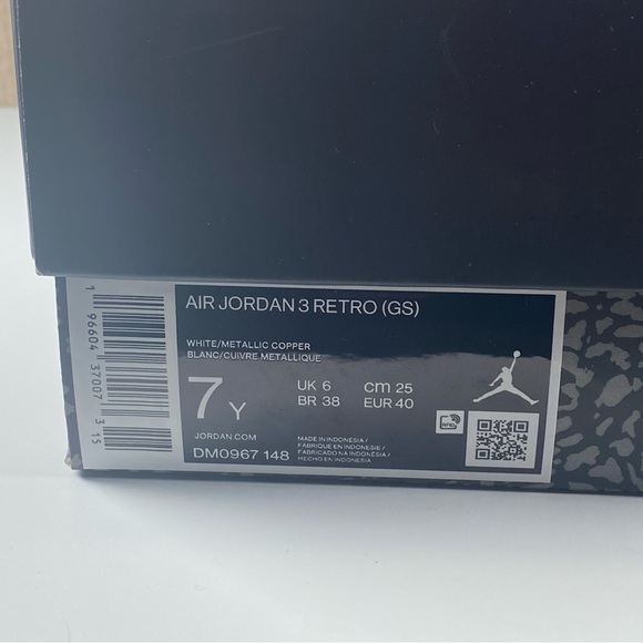 Nike Air Jordan 3 Retro Washington Wizards DM0967-148 GS Size 7Y Wmns Size 8.5 - Picture 10 of 11